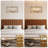 6-Light Dimmable Lantern Drum Crystal Chandelier