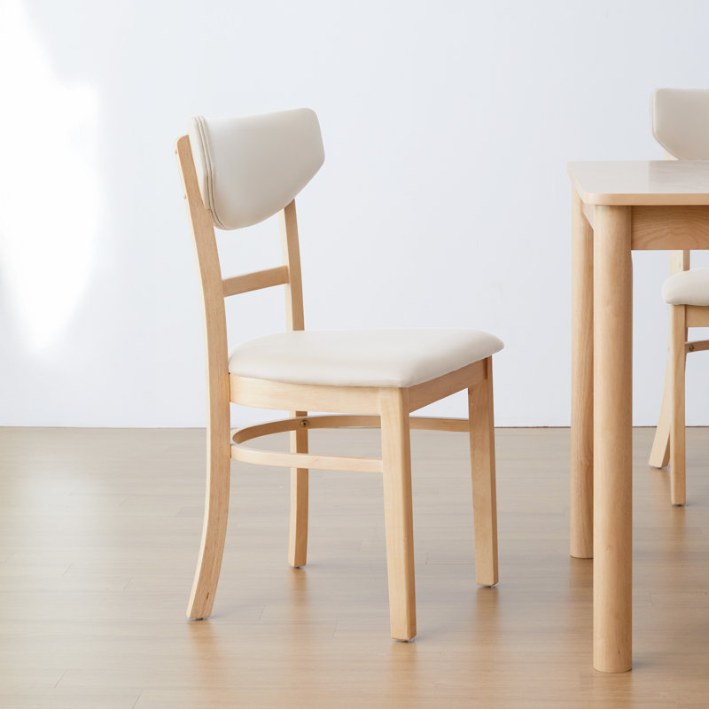 Ensemble de 2 chaises d'appoint rembourrées Halo, Naturel