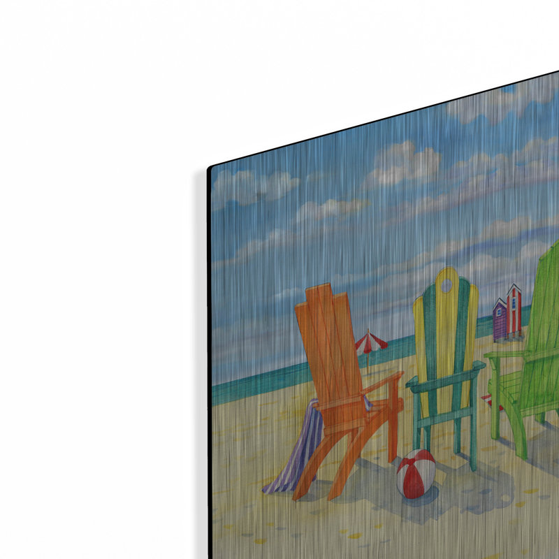 «Brighton Beach Chairs» par Paul Brent, H 12 po x l 16 po