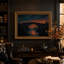 " Glowing Pumpkin On Stone Arch Bridge At Dusk Halloween " Painting Print-588767387