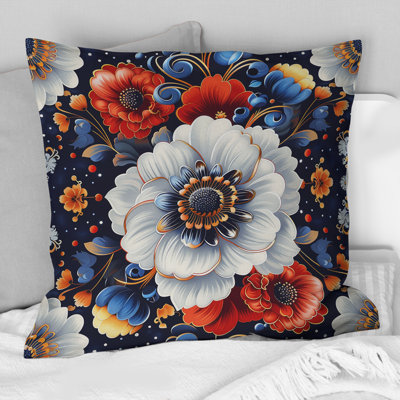 Paisley Floal Damaask - Coussin décoratif floral
