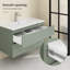 Meuble-lavabo mural flottant simple 32 po avec lavabo vert
