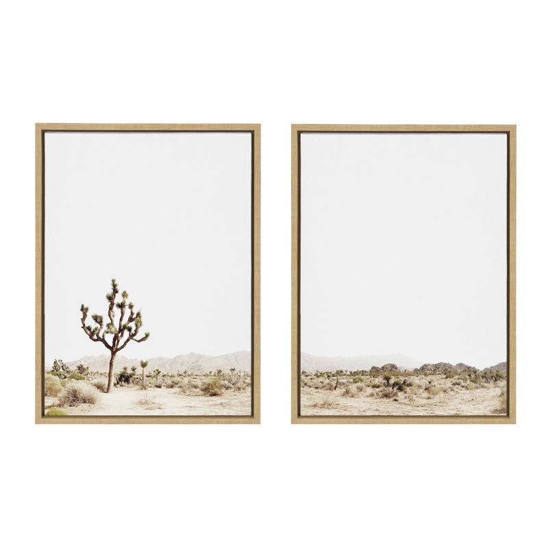 «Lone Joshua Tree» par Amy Peterson, ensemble d'art mural sur toile encadrée
