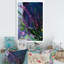 Décoration murale abstraite mauve et verte II - Toile traditionnelle-702108204-702108206