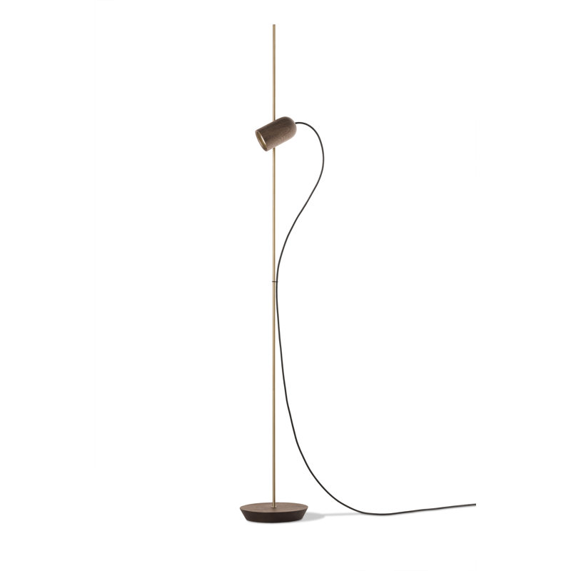 Onfa Floor Lamp, Walnut, Brass