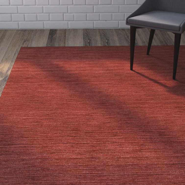 Barrientos Handmade Tufted Wool Red Area Rug