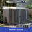 Edrosie Inc 4ft. W x 6.3ft. D Metal Lean-to Storage Shed with 3 Doors