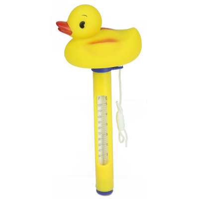 Thermomètre de piscine flottant jaune 9,5 "avec cordon