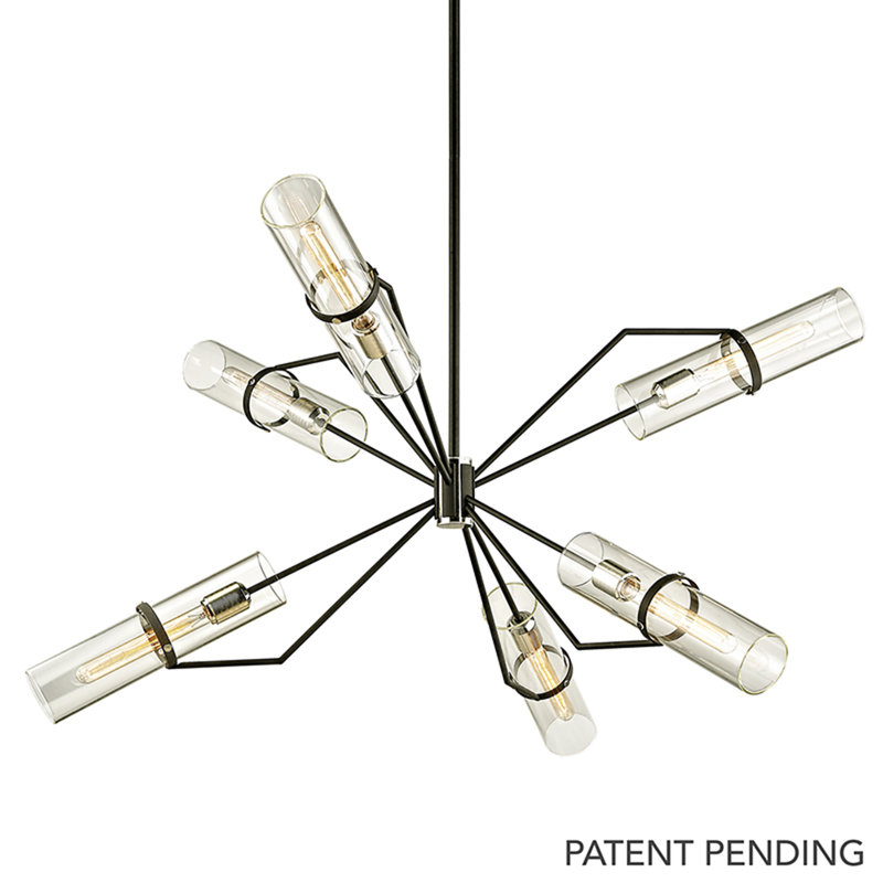 Raef 6 - Light Chandelier, 27.25" H x 50" W x 50" D
