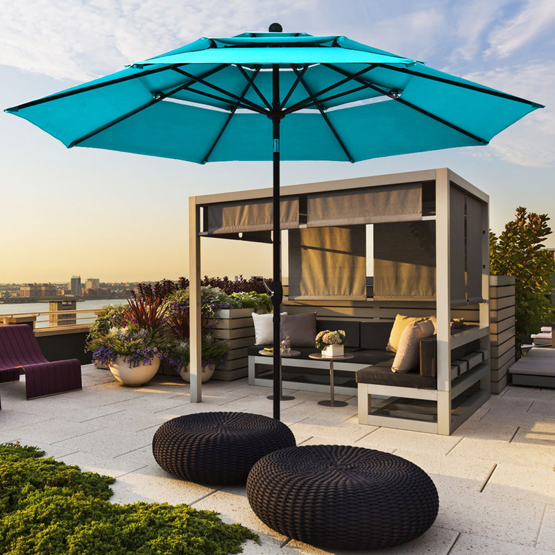 Gomer 120'' Market Umbrella, Turquoise