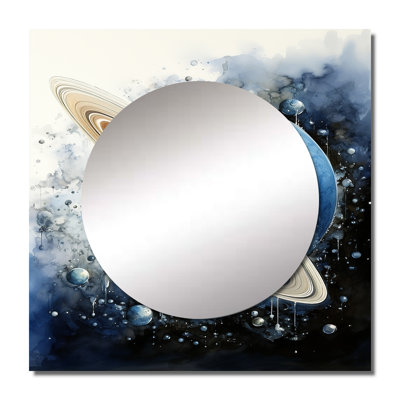 Loucas - Our Solar System Square Mirror Wall Decor For Bedroom
