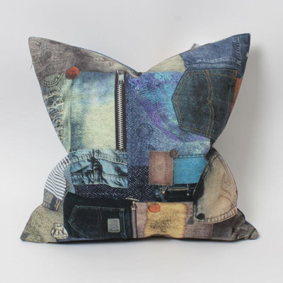 Multi Coloured And Patterned Cushion
