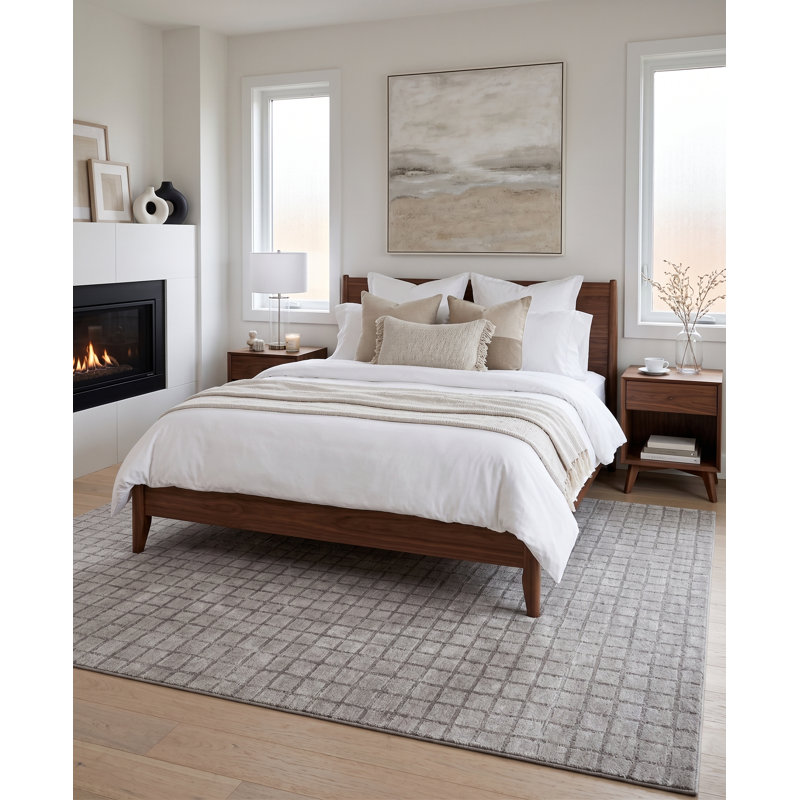 Marut Drop Handmade Wool Geometric Area Rug, Rectangle 5' x 8'