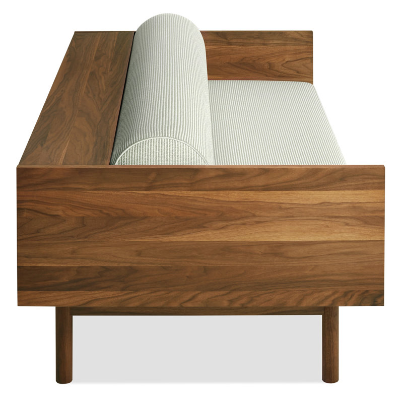 Souvenir Sofa, Walnut, Irving Gray Blue Stripe