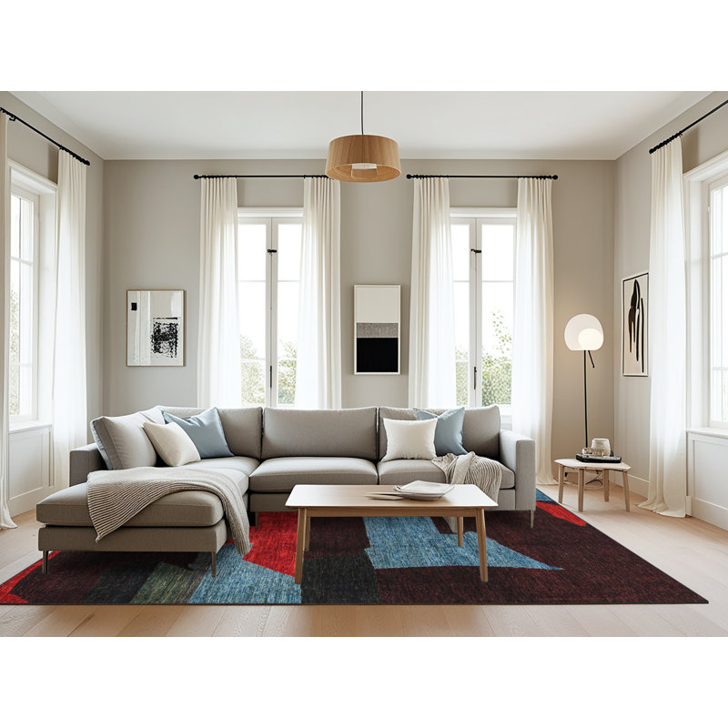 Monye Abstract Indoor Rug, Rectangle 8' x 10'