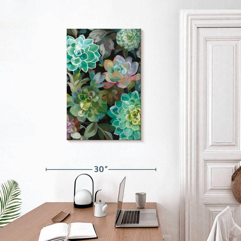Harnek Floral Succulents III, 30" H x 20" W