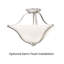 Plafonnier semi-encastré simple en forme de bol 18,75 po Avilla-881718870