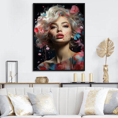 «Blue and Black» par Marilyn Monroe Glamour Portrait I - art sur toile tendance