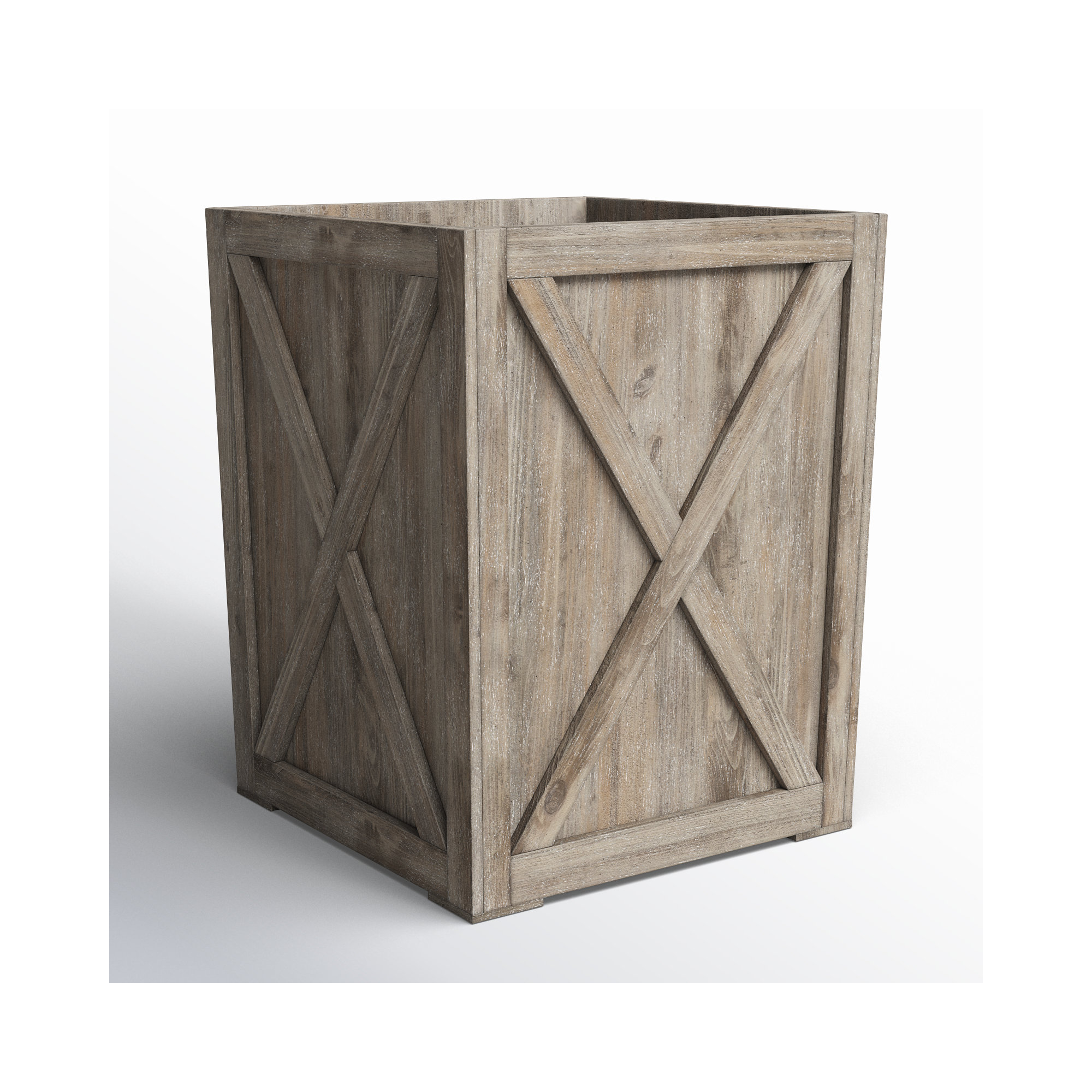 Siena Wood Planter Box, 11" H x 9" W x 9" D