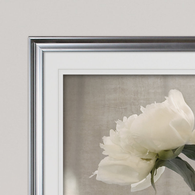 " Farmhouse Blooms ", Silver, 28" H x 38" W x 1.5" D