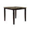 Table de salle à manger carrée pour 4 personnes avec plateau en faux marbre et base en placage de bouleau brun riche, 42 pouces