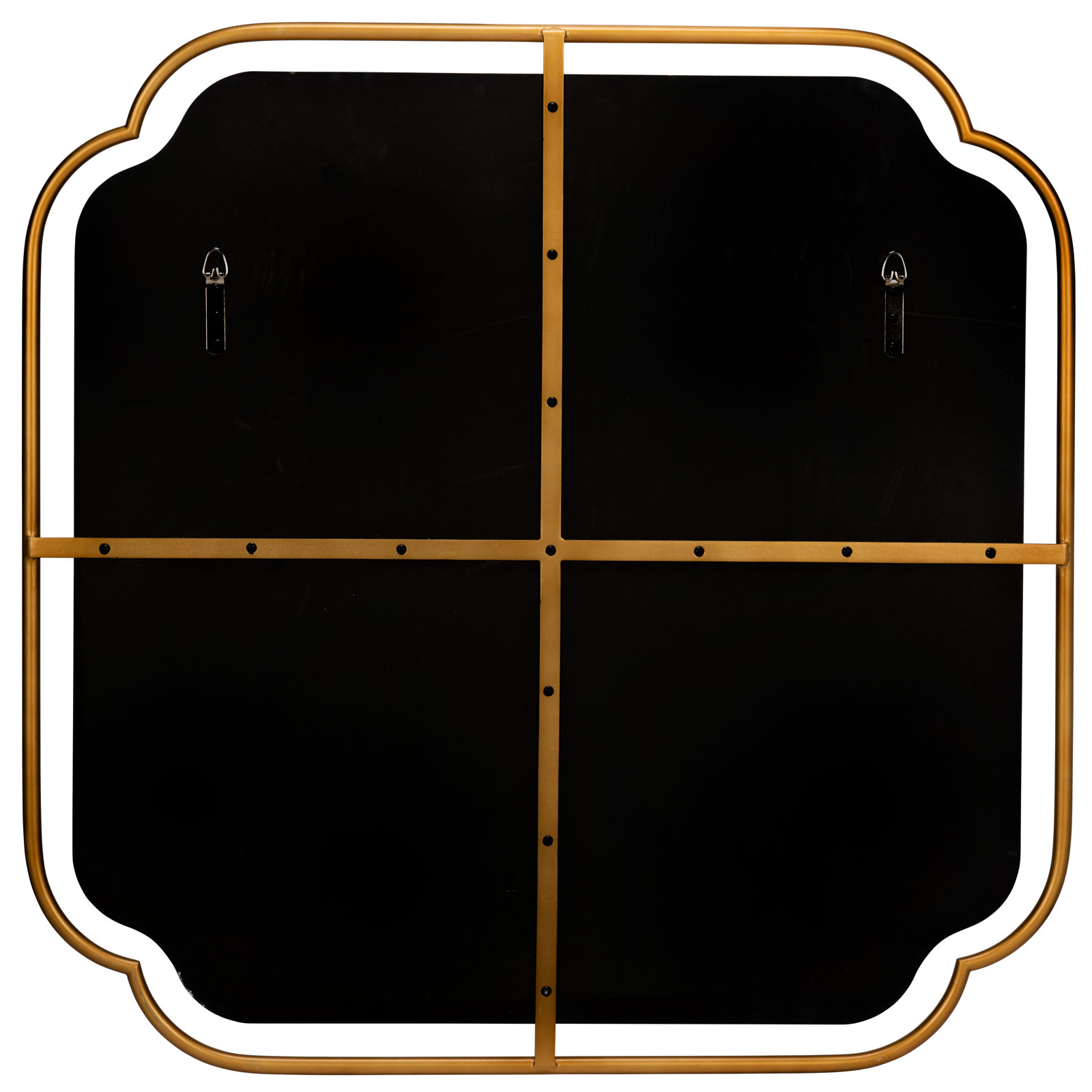 Moors Modern & Contemporary Accent Mirror, Brushed Gold, 36" H x 35.75" W