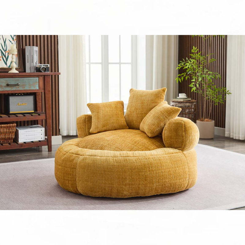 Fauteuils à billes en mousse, Jaune