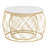Set Of Two Side Tables With White Marble Top And Gold Frame