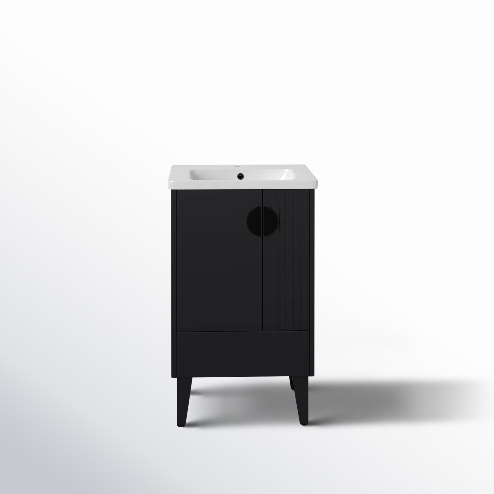Saimah 20'' Single Bathroom Vanity, Black, Black