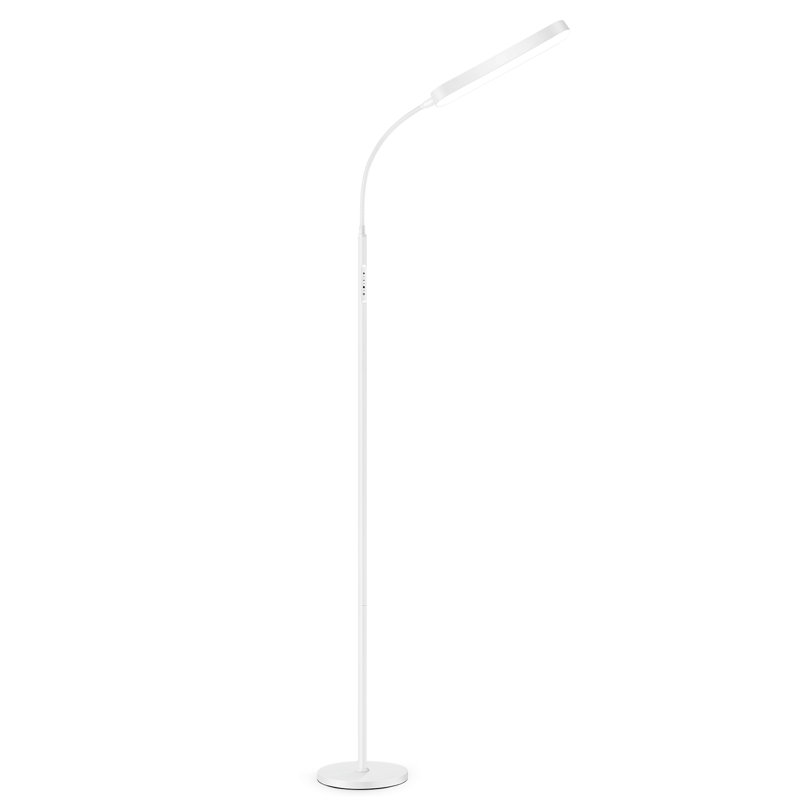 Dwayne 68.5'' Dimmable LED Task/Reading Floor Lamp with Remote & Touch Control, White