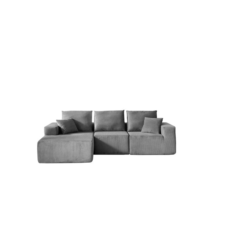 Canapé modulaire modulaire avec méridienne, canapé en forme de L moderne avec siège profond, parfait pour le salon et la chambre à coucher, aucun assemblage requis