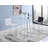 Cniya Round Glass Top Metal Base Dining Table