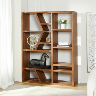Norman Wyatt Home - Winnona Wooden Bookshelf - Amber Woodgrain