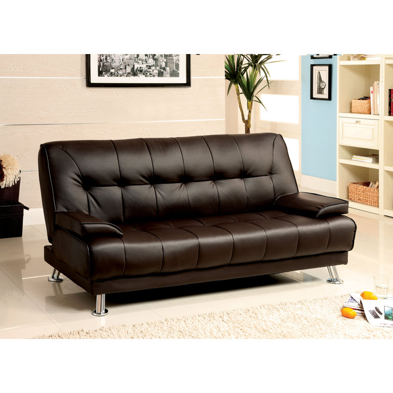 Futon contemporain en brun foncé