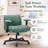 26" Wide Teddy Velvet Criss Cross Office Chair with Wheels, Cross-Legged Desk Chair with Flip-Up Height Adjustable Arms, Lumbar Support, Swivel Vanity Chair for Home Office, Bedroom, Study, 350 lbs-1909675316-2142458660