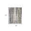 Tapis gris anthracite et ivoire à poils longs 8 pi x 10 pi