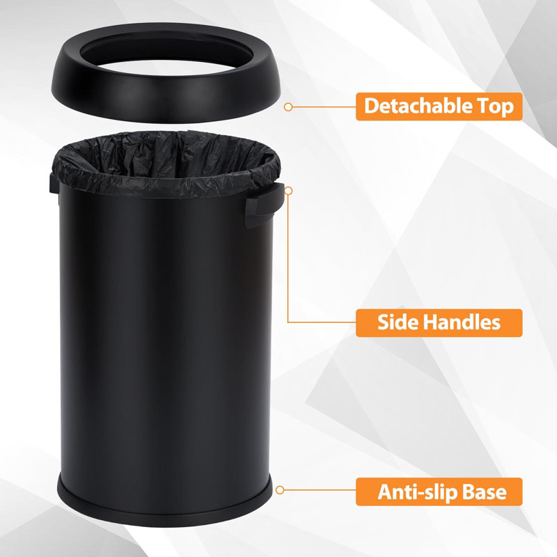 Stainless Steel Open Waste Bin - 17L