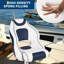 Fauteuil de capitaine imperméable bleu et blanc