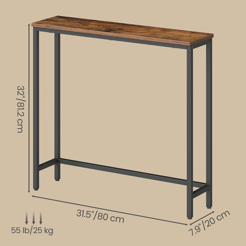 31.5" Console Table, Rustics Brown/Black