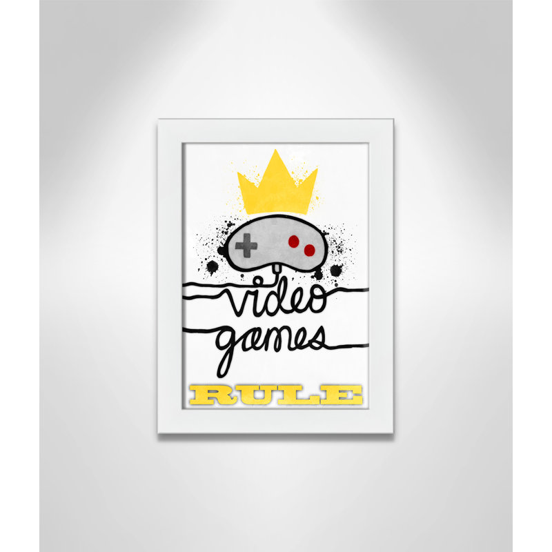 Impression de papier règle de jeux vidéo, H 14 po x l 10 po x P 0,63 po, Cadre blanc