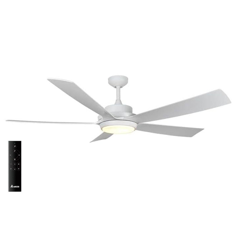 Delta Breez Pleasanton 72  in. Ceiling Fan with LED Remote Indoor and Outdoor White, White, White