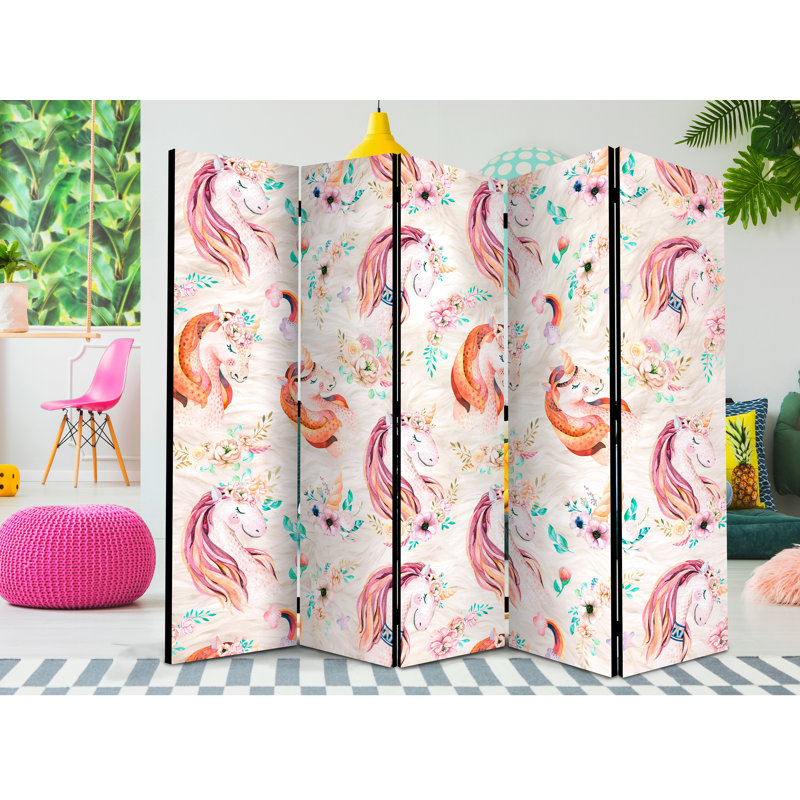 Karla 172cm H Folding Room Divider, 5