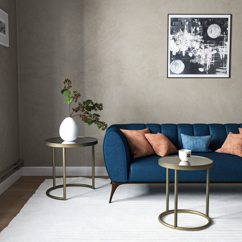 Aryav Glass Top Nesting Tables