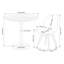 Ensemble de 3 tables rondes et chaises élégantes pour petits espaces-381424214-381424201