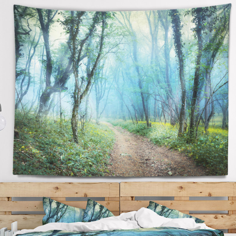 Schafer, paysage, Crimée, forêt, tapisserie d'été, H 32 po x l 39 po