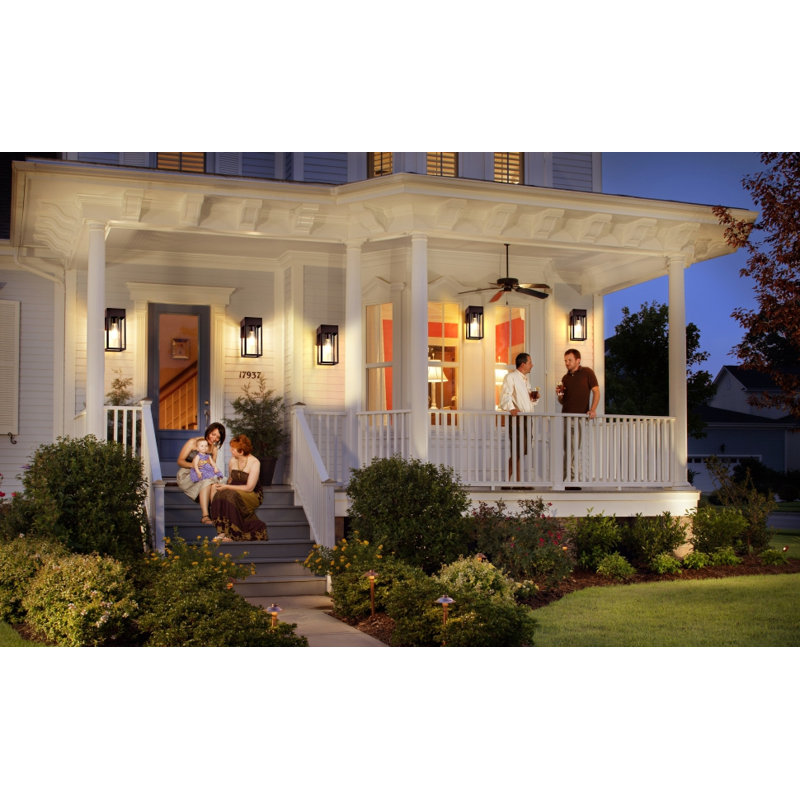 Luminaire mural d'extérieur câblé, lumière de véranda extérieure avec douille E26 et abat-jour en verre transparent, applique murale moderne pour porte de garage de patio