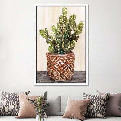 Potted Cactus II - Painting on Canvas