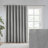 Maya Printed Heathered Blackout Grommet Top Single Curtain Panel-1506156748-1480168583