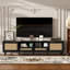 Meuble télé en rotin pour téléviseur de 85 po ou moins, console de campagne moderne-129388656