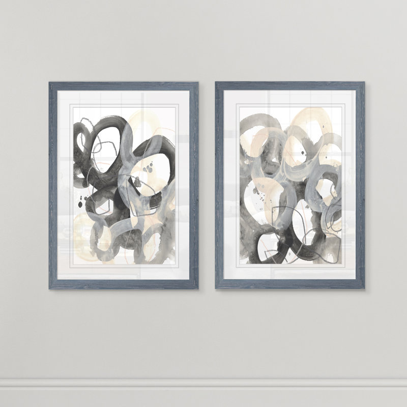 « fouillis circuit i » par vincent van gogh-2 pièces, ensemble de 2 reproductions d’art sur image, Cadre en papier gris